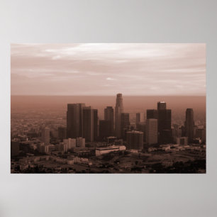 Uitzicht van Los Angeles Poster