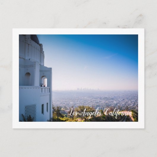 Uitzicht van Los Angeles van het Observatorium Gri Briefkaart (Voorkant)
