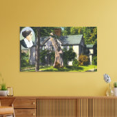 Uitzicht van Louisa May Alcott House Canvas Afdruk (Insitu (Woonkamer))