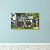 Uitzicht van Louisa May Alcott House Canvas Afdruk (Insitu (Houten vloer))