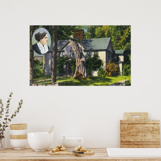 Uitzicht van Louisa May Alcott House Poster (Keuken)