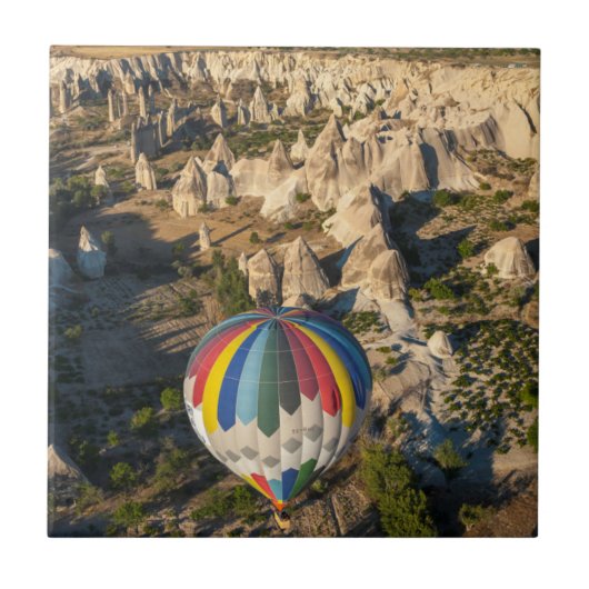 Uitzicht van luchtballonnen, Cappadocia Tegeltje (Voorkant)