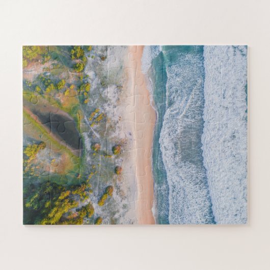 Uitzicht van luchtstrand legpuzzel (Horizontaal)