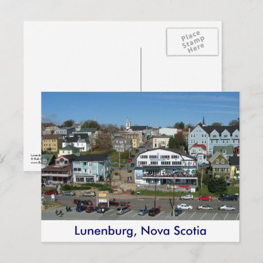 Uitzicht van Lunenburg, Nova Scotia Briefkaart (Voorkant / Achterkant)