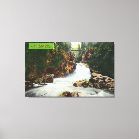 Uitzicht van Lynn Canyon-Herfsten Canvas Afdruk (Voorkant)