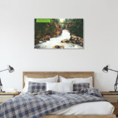 Uitzicht van Lynn Canyon-Herfsten Canvas Afdruk (Insitu (Slaapkamer))