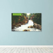 Uitzicht van Lynn Canyon-Herfsten Canvas Afdruk (Insitu (Houten vloer))