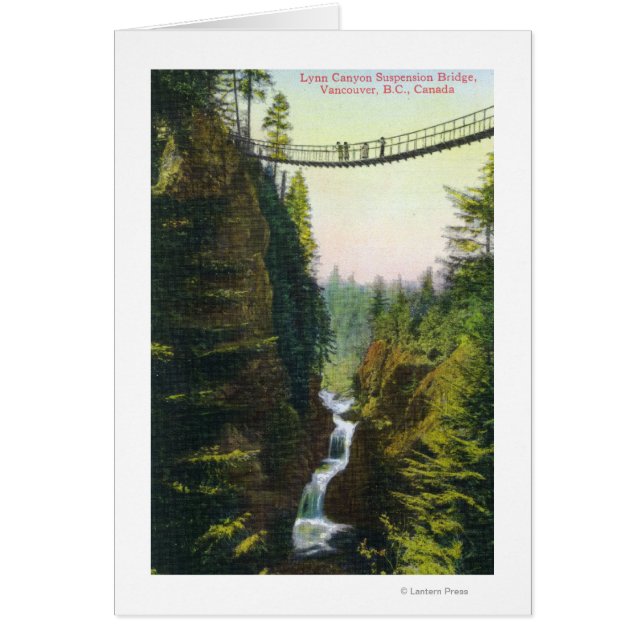 Uitzicht van Lynn Canyon Suspension Bridge (Voorkant)