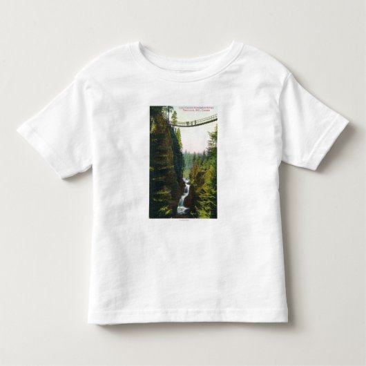 Uitzicht van Lynn Canyon Suspension Bridge Kinder Shirts (Voorkant)
