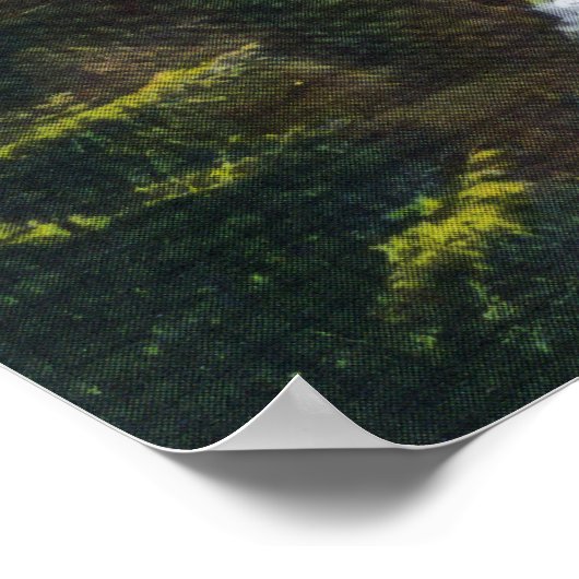 Uitzicht van Lynn Canyon Suspension Bridge Poster (Hoek)