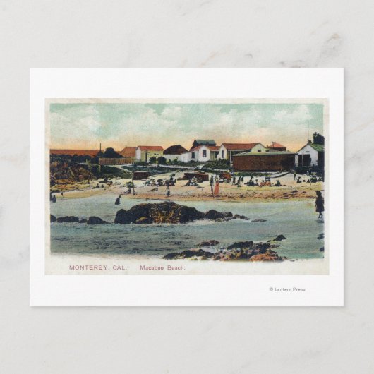 Uitzicht van Macabee Beach Monterey, CA Briefkaart (Voorkant)