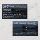 Uitzicht van Macchapuchhre boven het Pokhara-meer, Visitekaartje (Voorkant / Achterkant)