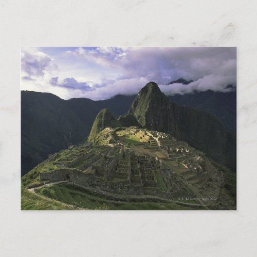 Uitzicht van Machu Picchu, Peru Briefkaart (Voorkant)
