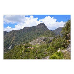Uitzicht van Machu Picchu, Peru Foto Afdruk