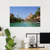 Uitzicht van Madinat Jumeirah, Dubai Poster (Thuiskantoor)