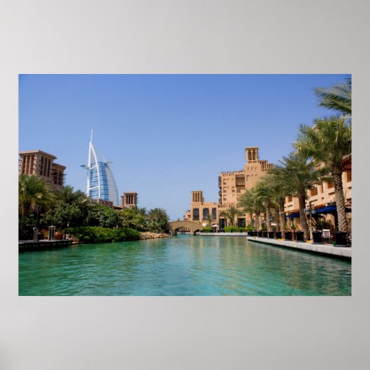 Uitzicht van Madinat Jumeirah, Dubai Poster (Voorkant)