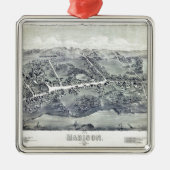 Uitzicht van Madison, Connecticut (1881) Metalen Ornament (Voorkant)