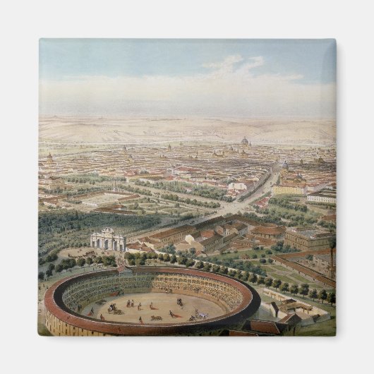 Uitzicht van Madrid vanaf het Plaza de Toros Magneet (Voorkant)