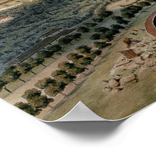 Uitzicht van Madrid vanaf het Plaza de Toros Poster (Hoek)