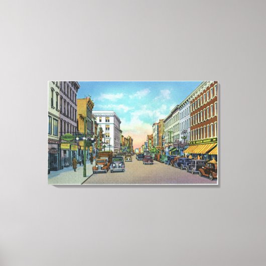 Uitzicht van Main Street 10 Canvas Afdruk (Voorkant)