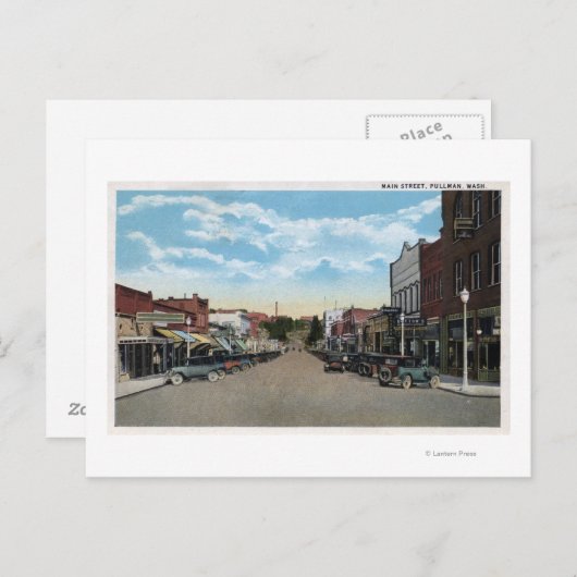 Uitzicht van Main Street 3 Briefkaart (Voorkant / Achterkant)