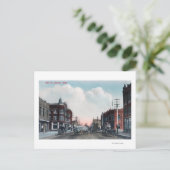 Uitzicht van Main Street and Horse Carriages Briefkaart (Staand voorkant)