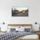 Uitzicht van Main Street Hornitos, CA Canvas Afdruk (Insitu (Slaapkamer))