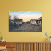 Uitzicht van Main Street Hornitos, CA Canvas Afdruk (Insitu (Woonkamer))