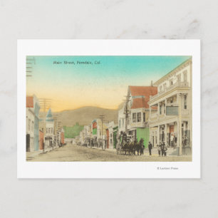 Uitzicht van Main Street, Horse Carriage Briefkaart