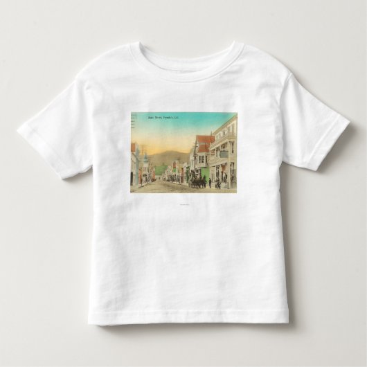 Uitzicht van Main Street, Horse Carriage Kinder Shirts (Voorkant)