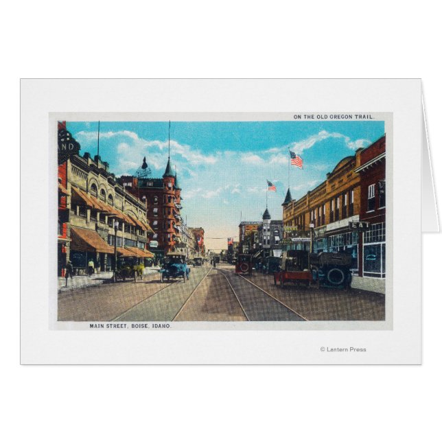 Uitzicht van Main Street met model-T Ford Cars (Voorkant Horizontaal)