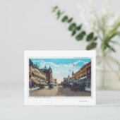 Uitzicht van Main Street met model-T Ford Cars Briefkaart (Staand voorkant)