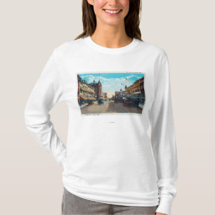 Uitzicht van Main Street met model-T Ford Cars T-shirt