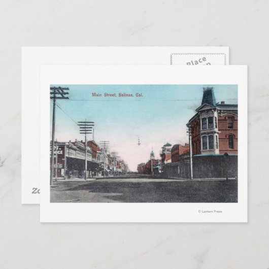 Uitzicht van Main Street Salinas, CA Briefkaart (Voorkant / Achterkant)