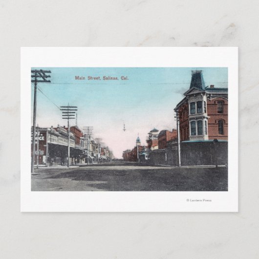Uitzicht van Main Street Salinas, CA Briefkaart (Voorkant)