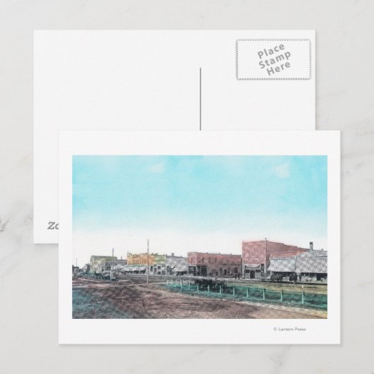 Uitzicht van Main StreetBlackfoot, ID Briefkaart (Voorkant / Achterkant)