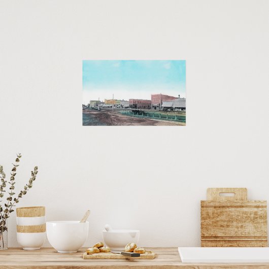 Uitzicht van Main StreetBlackfoot, ID Poster (Keuken)