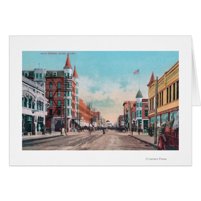 Uitzicht van Main StreetBoise, ID (Voorkant Horizontaal)