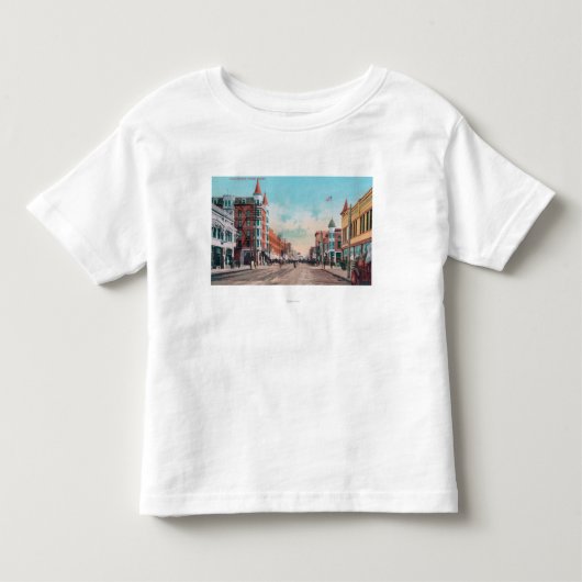 Uitzicht van Main StreetBoise, ID Kinder Shirts (Voorkant)
