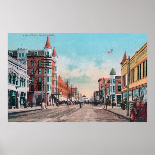 Uitzicht van Main StreetBoise, ID Poster (Voorkant)