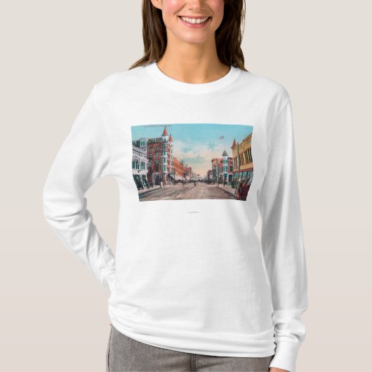 Uitzicht van Main StreetBoise, ID T-shirt (Voorkant)