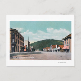 Uitzicht van Main StreetColville, WA Briefkaart