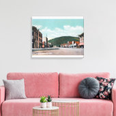 Uitzicht van Main StreetColville, WA Canvas Afdruk (Insitu (Woonkamer))