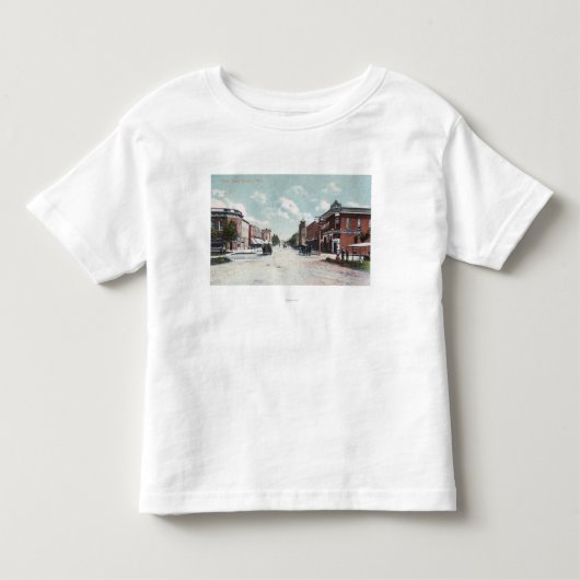 Uitzicht van Main StreetDavison, MI Kinder Shirts (Voorkant)