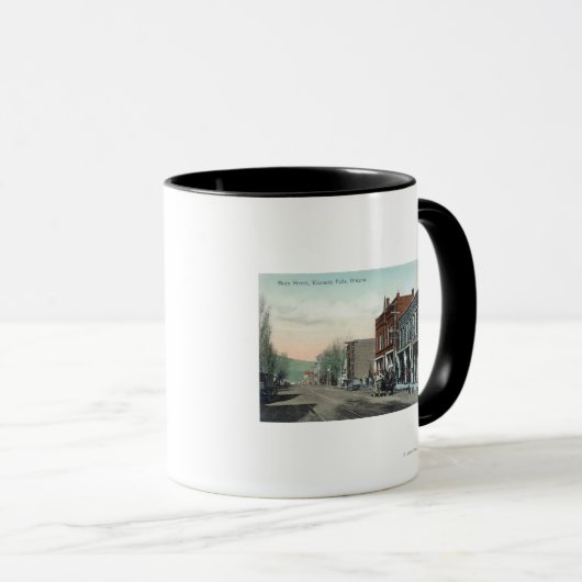 Uitzicht van Main StreetKlamath-Herfsten, OF Mok (Voorkant rechts)