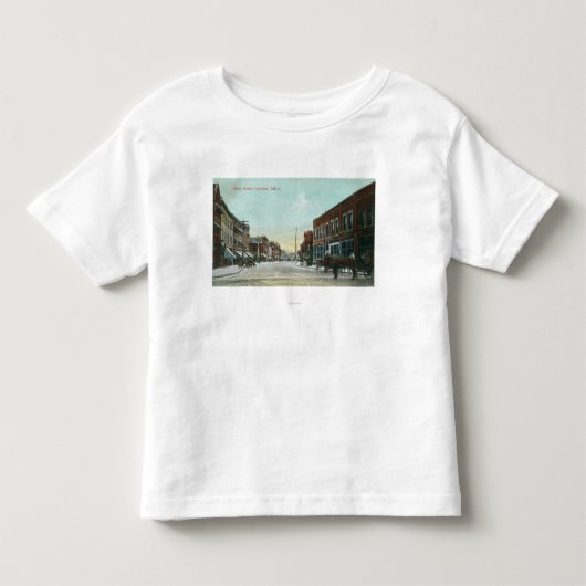 Uitzicht van Main StreetLewiston, ID Kinder Shirts (Voorkant)