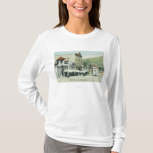 Uitzicht van Main StreetLos Gatos, CA2 T-shirt (Voorkant)