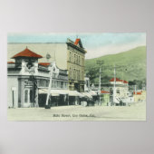 Uitzicht van Main StreetLos Gatos, CA Poster (Voorkant)