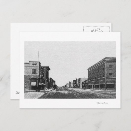 Uitzicht van Main StreetTwin Herfsten, ID Briefkaart (Voorkant / Achterkant)