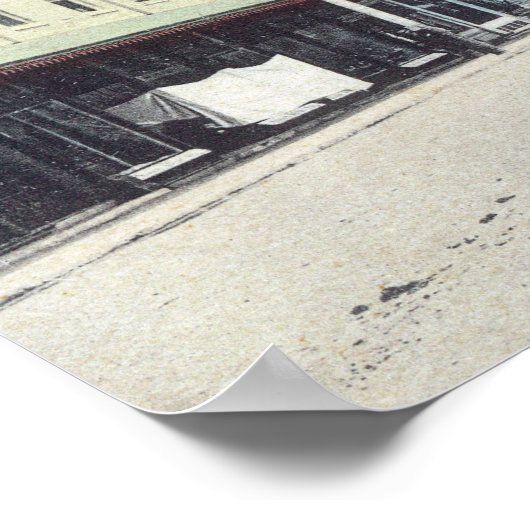 Uitzicht van Main StreetVisalia, CA Poster (Hoek)